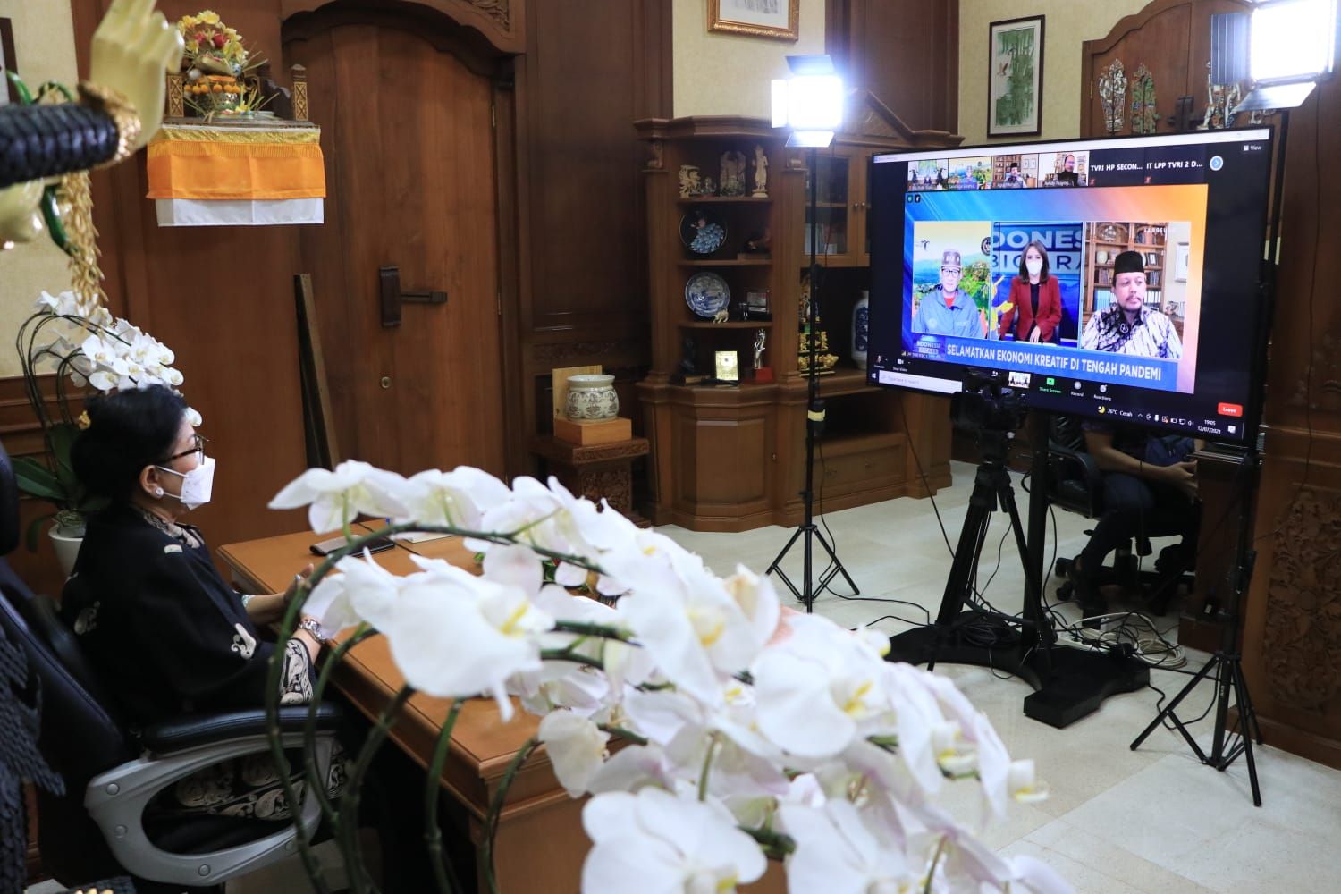 podiumnews.com-Ny. Putri Koster Paparkan Upaya Selamatkan Ekonomi Kreatif Masa Pandemi